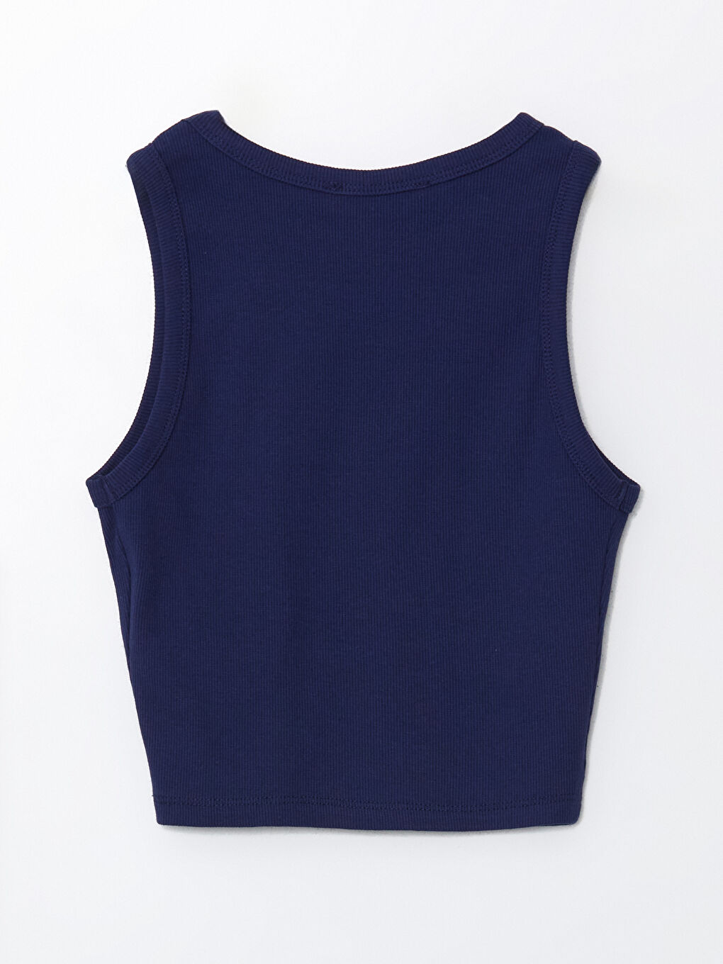 Crew Neck Textured Women's Crop Top -S5G526Z8-HPN