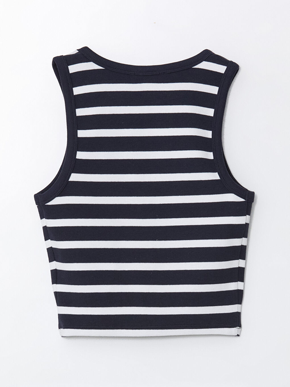 Crew Neck Striped Women's Crop Top -S5G527Z8-LGS
