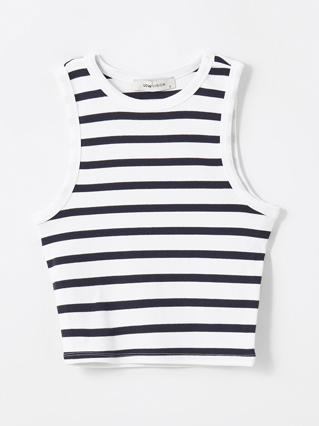 Crew Neck Striped Women's Crop Top -S5G527Z8-LJX