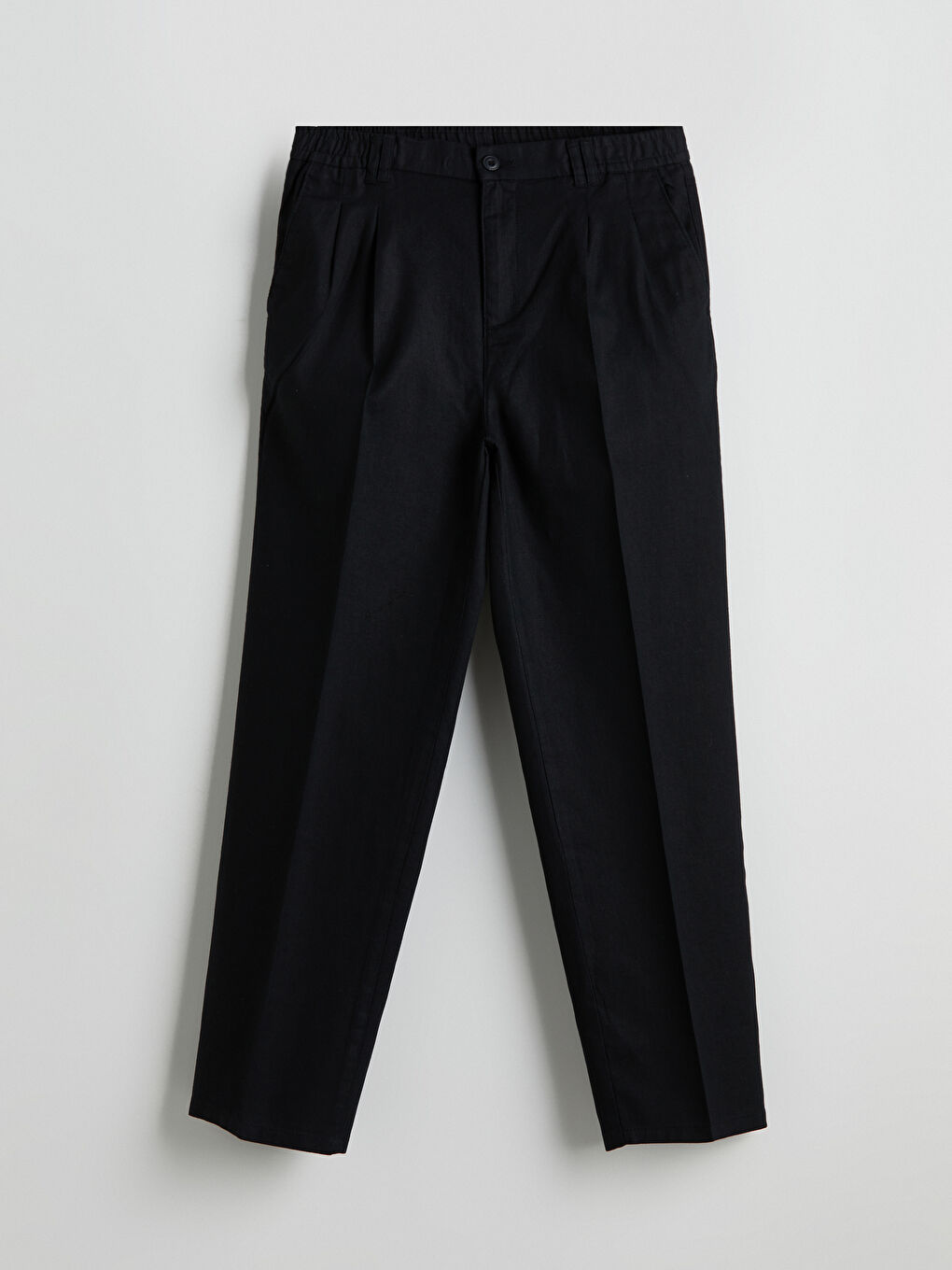 Standard Fit Linen Blended Men's Trousers -S5G539Z8-CVL
