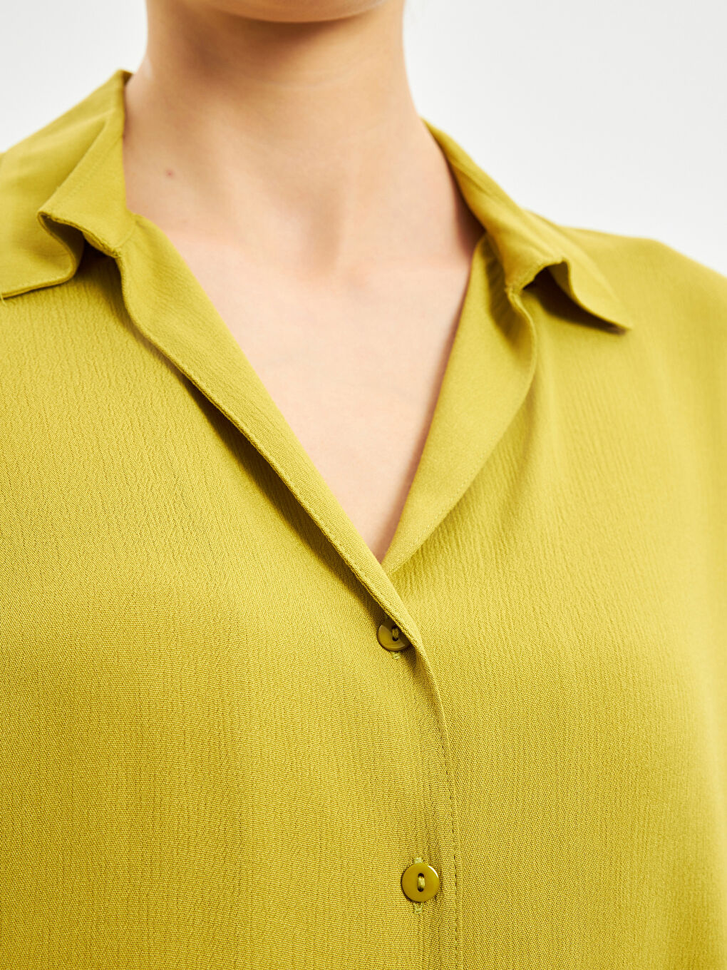 Textured Oversize Crinkle Women's Shirt -S5G562Z8-K95