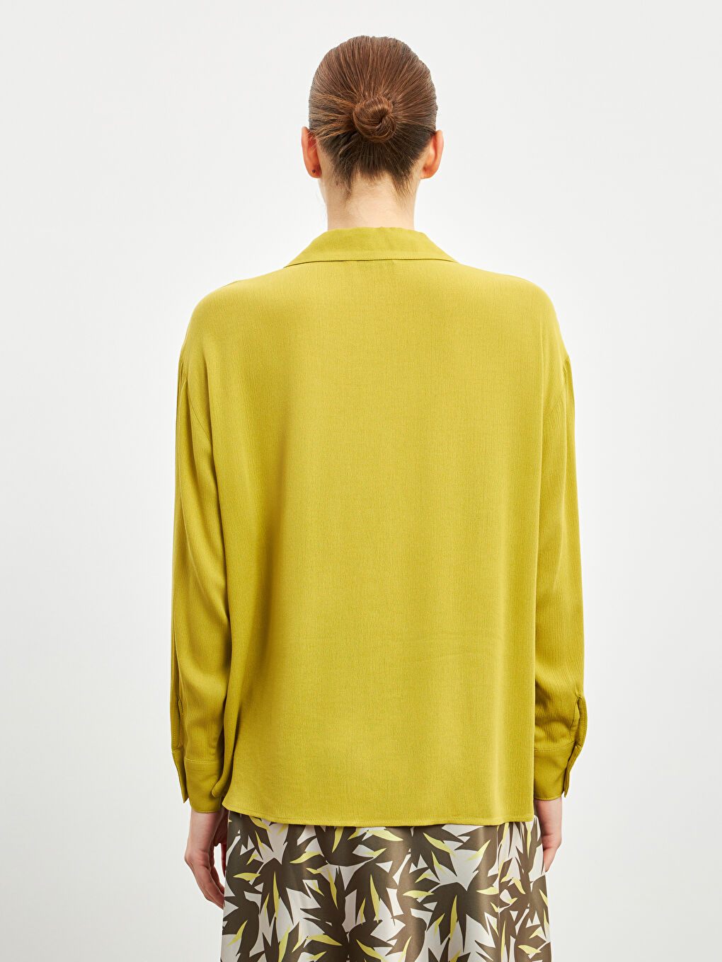 Textured Oversize Crinkle Women's Shirt -S5G562Z8-K95