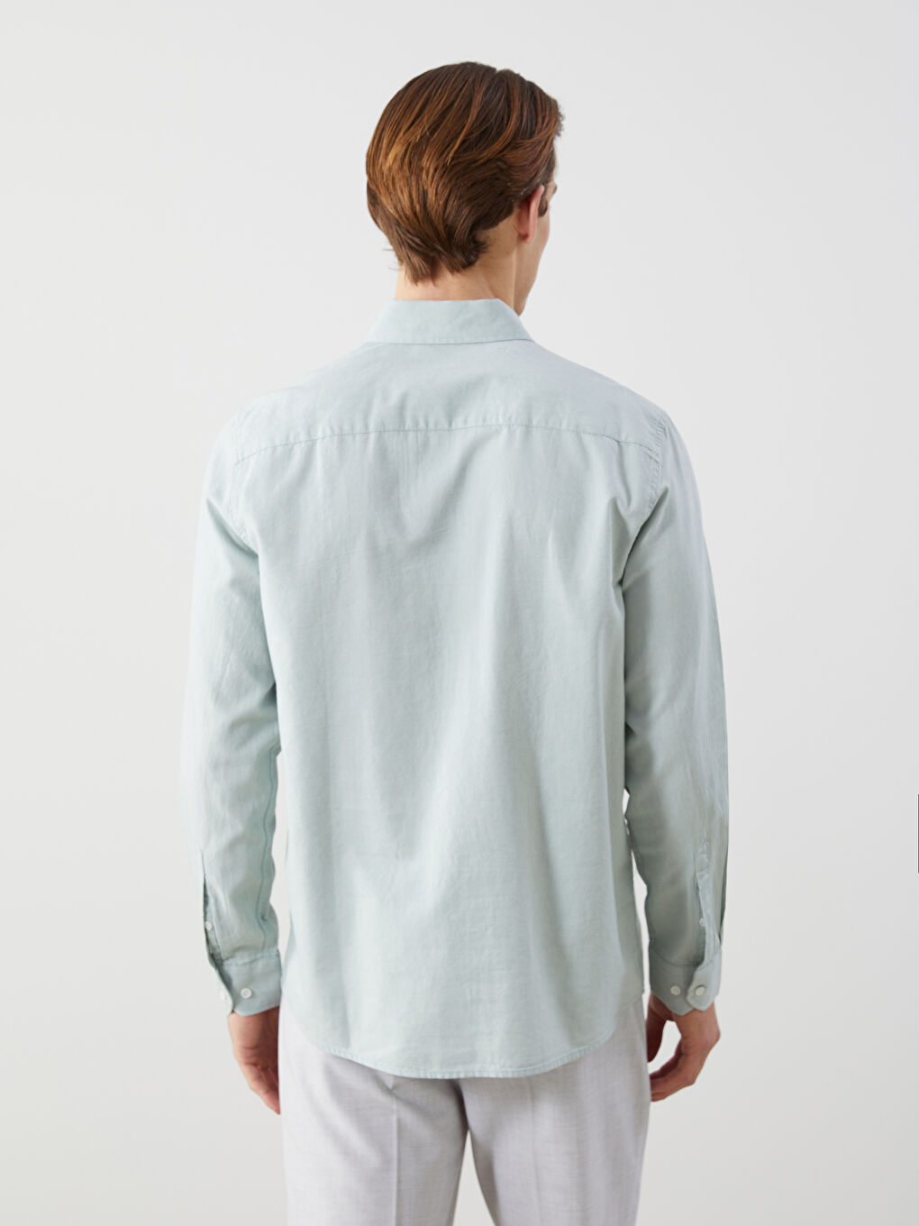 Slim Fit Long Sleeve Oxford Men's Shirt -S5G566Z8-Z4F