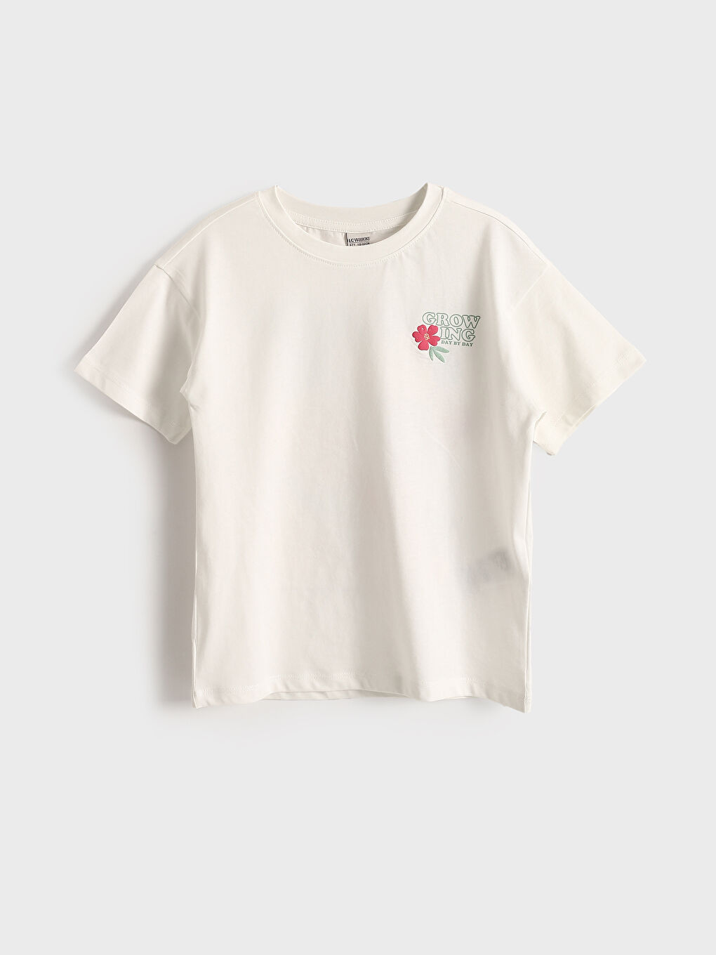 LCW Kids Crew Neck Printed Girls' T-Shirt -S5G568Z4-R9J