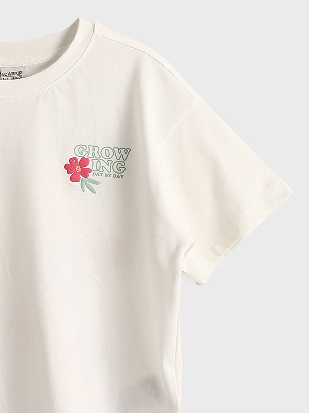 LCW Kids Crew Neck Printed Girls' T-Shirt -S5G568Z4-R9J