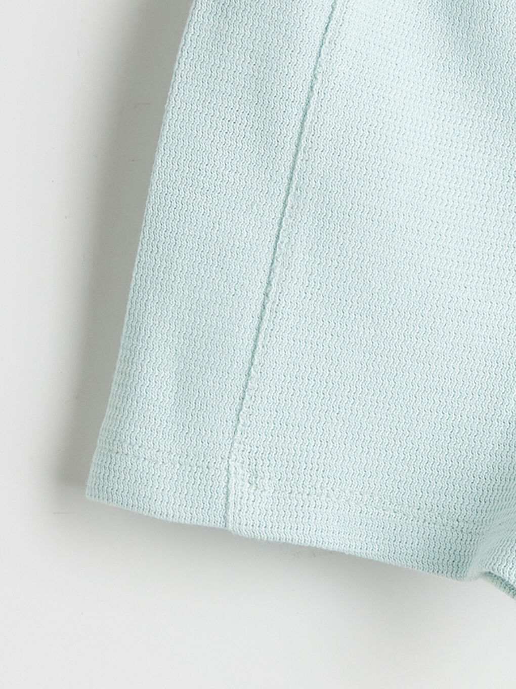 Turkuaz Beli Lastikli Basic Erkek Bebek Şort-1