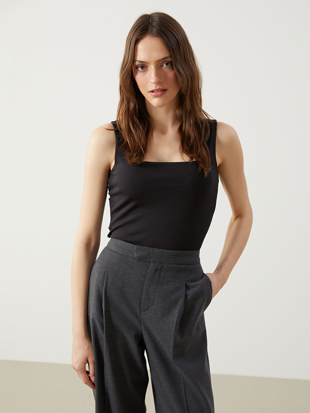 Women's Square Neck Tank Top -S5G609Z8-CVL