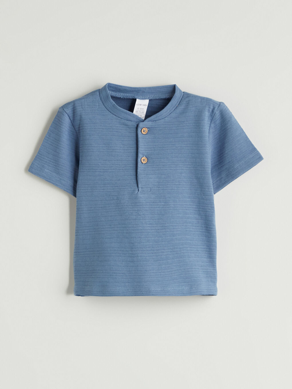 Mavi Hakim Yaka Erkek Bebek Tişört