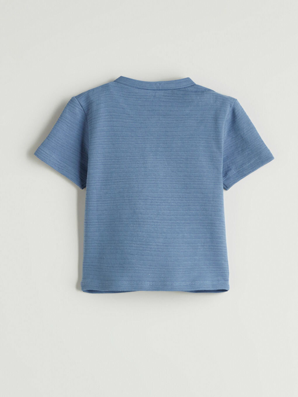 Mavi Hakim Yaka Erkek Bebek Tişört-1