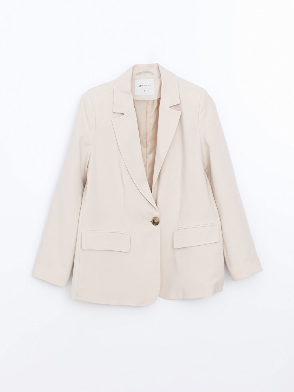 Linen Blend Women's Blazer Jacket -S5G741Z8-CTL