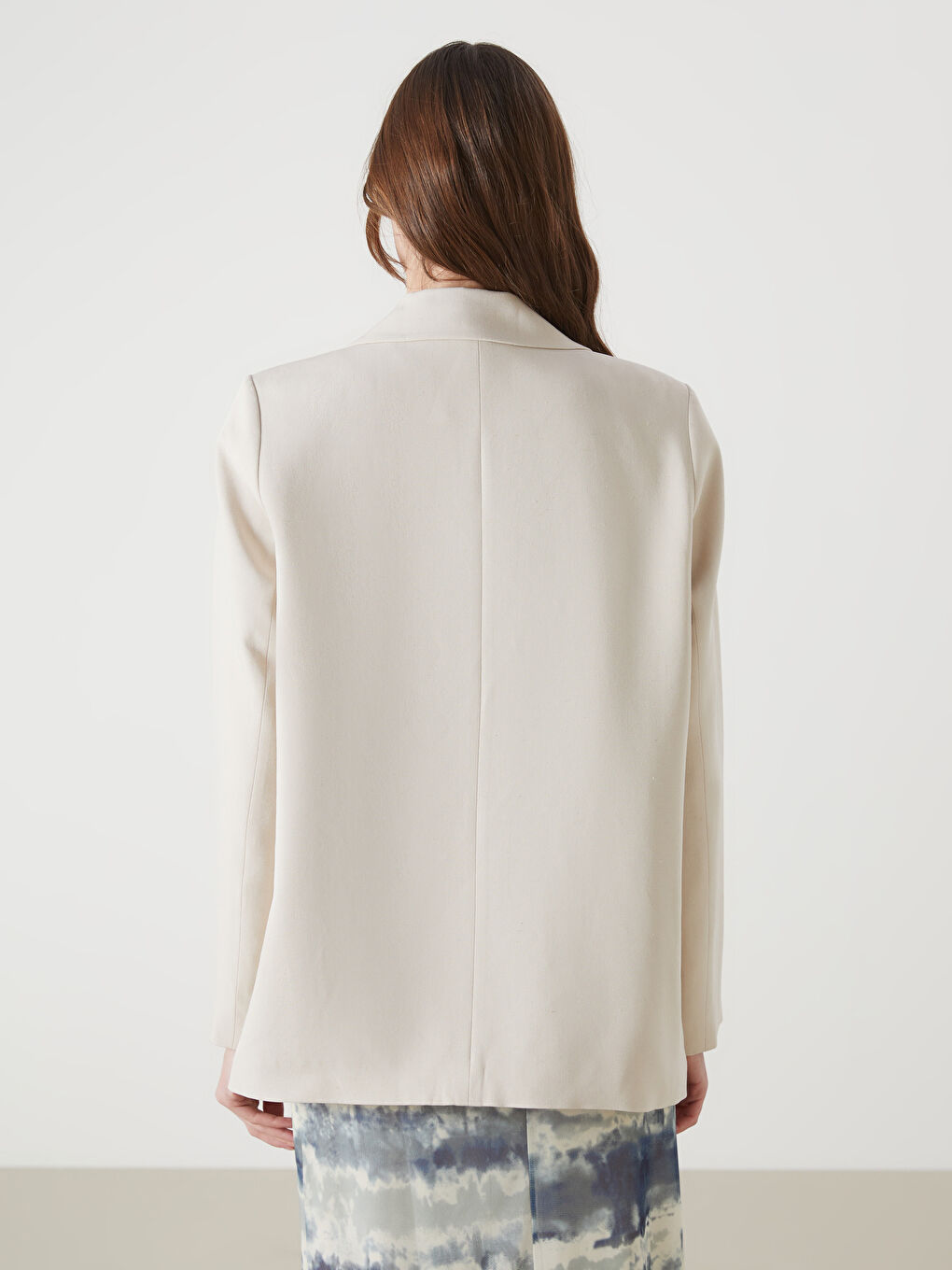 Linen Blend Women's Blazer Jacket -S5G741Z8-CTL