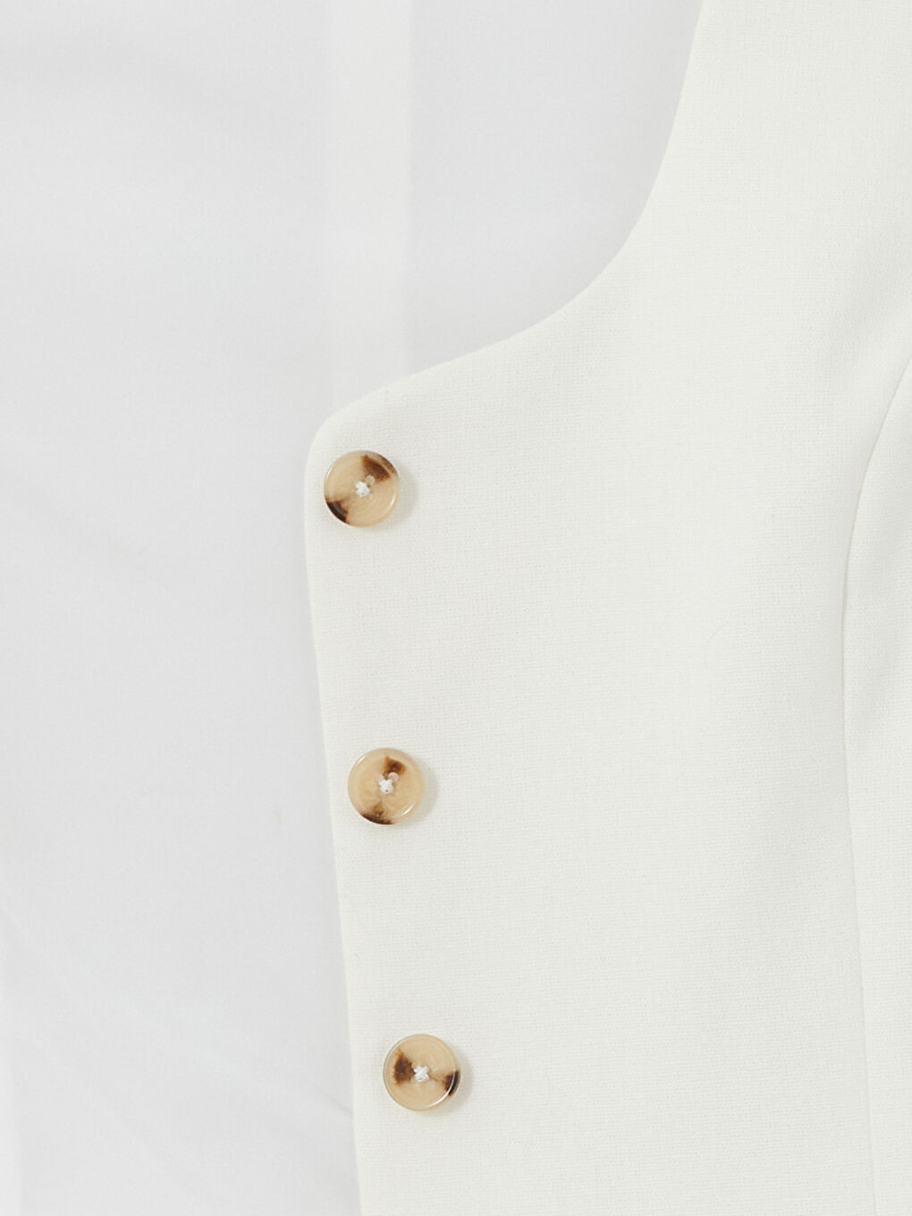 U Neck Linen Blend Women's Classic Waistcoat -S5G747Z8-J5F