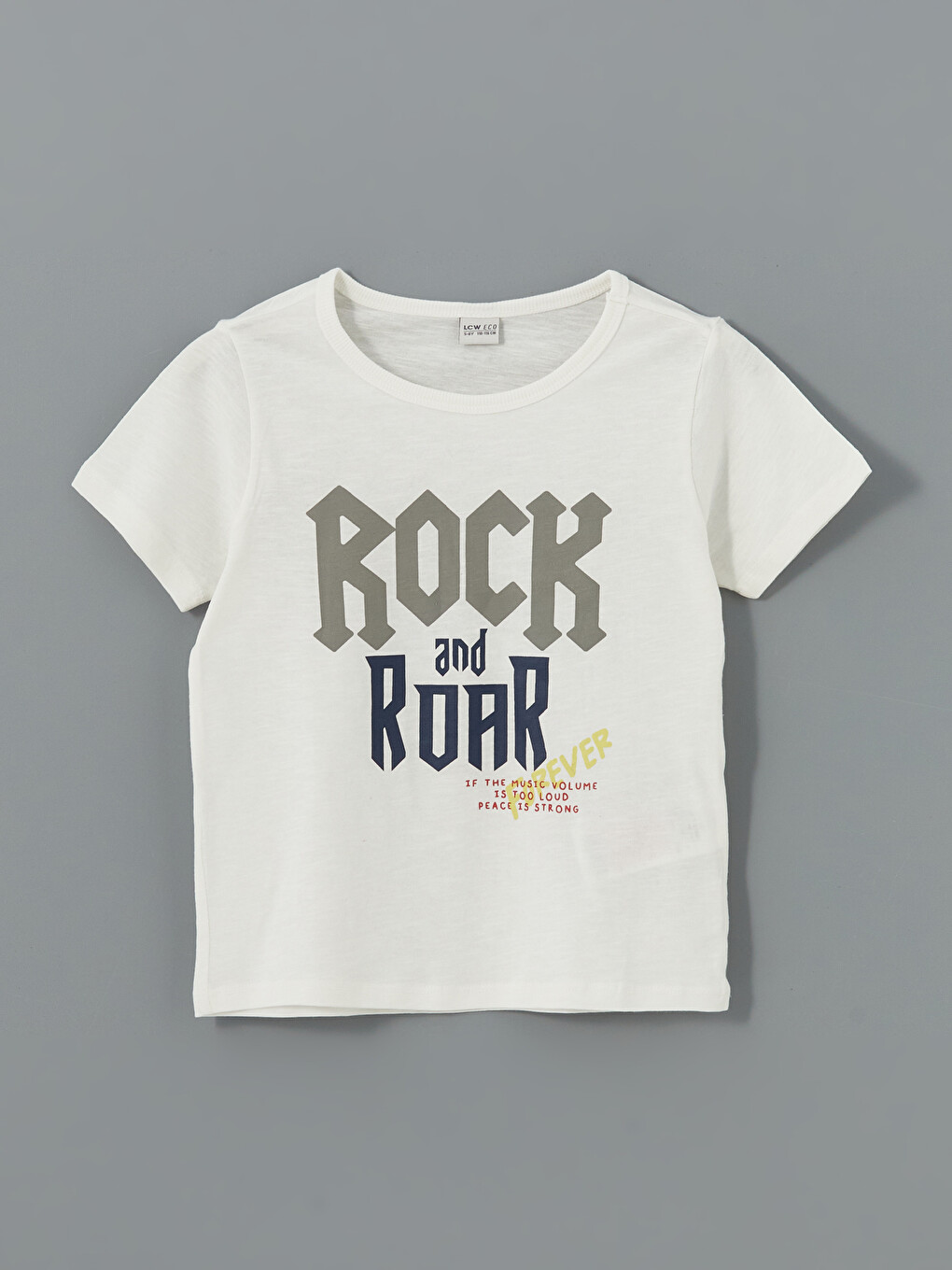 Beyaz Regular Fit Erkek Çocuk Slogan Baskılı Tişört