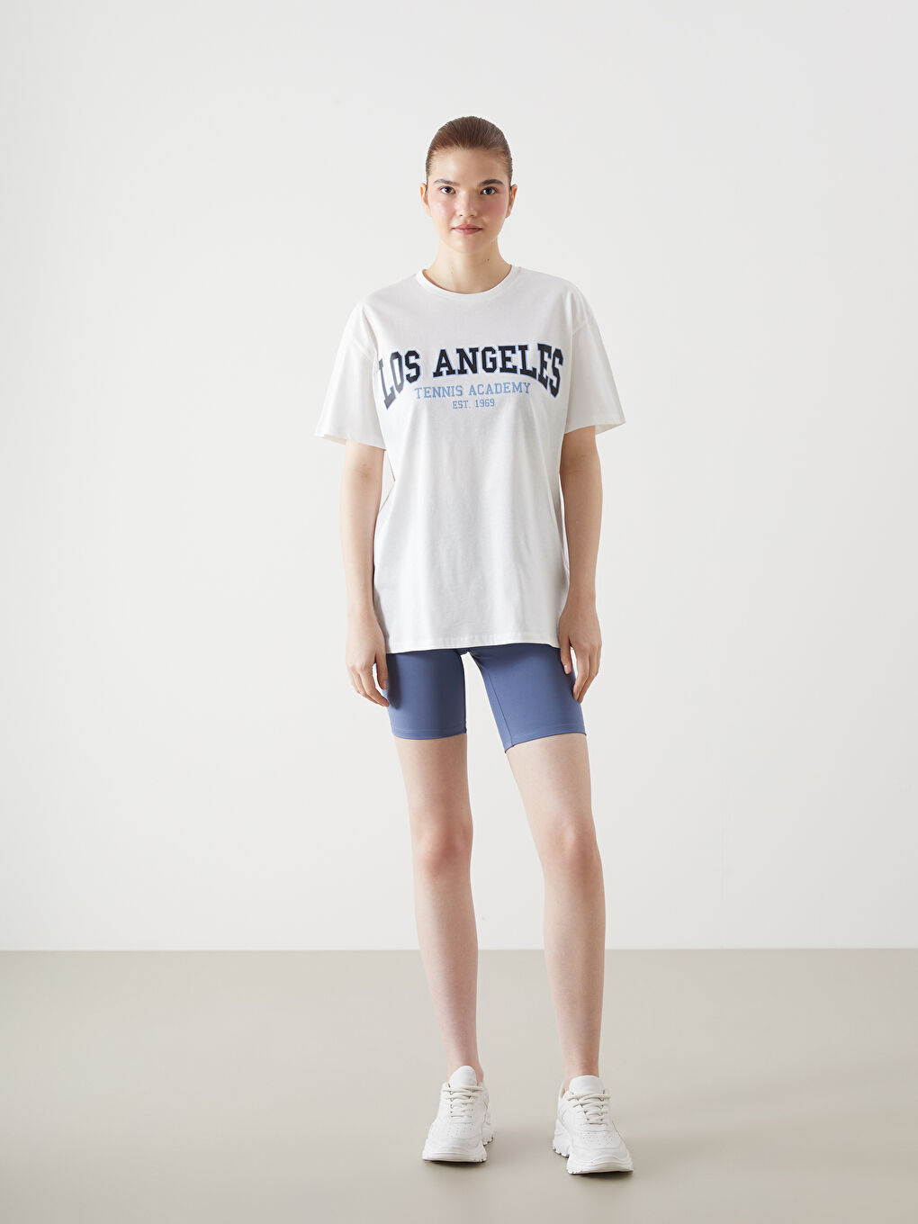 Los Angeles Printed Oversize Women's Sports T-Shirt -S5G815Z8-Q6K
