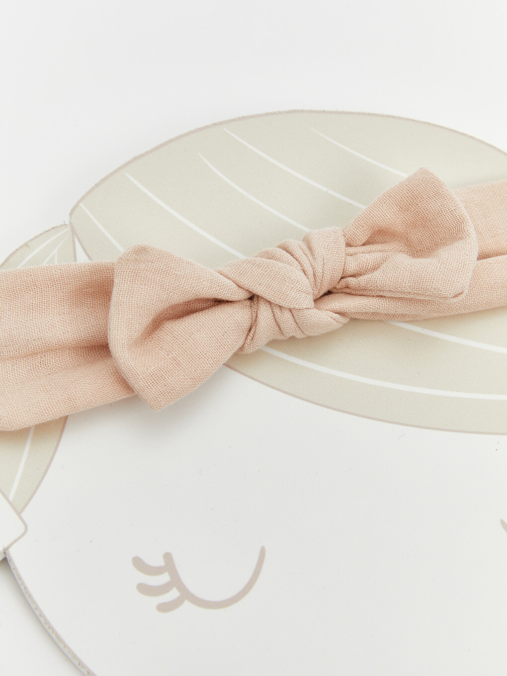 Pembe Fiyonk Detaylı Kız Bebek Saç Bandı