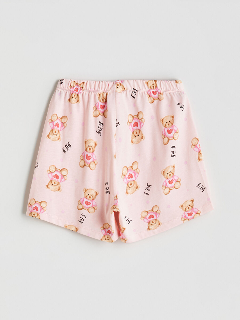 Pembe Ayı Teddy Baskılı Kız Çocuk Pijama Alt-2