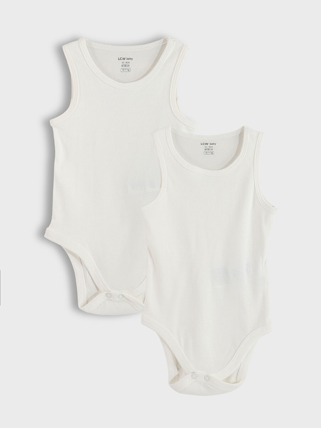 Crew Neck Baby Girls' Snap Bodysuit 2 Pack