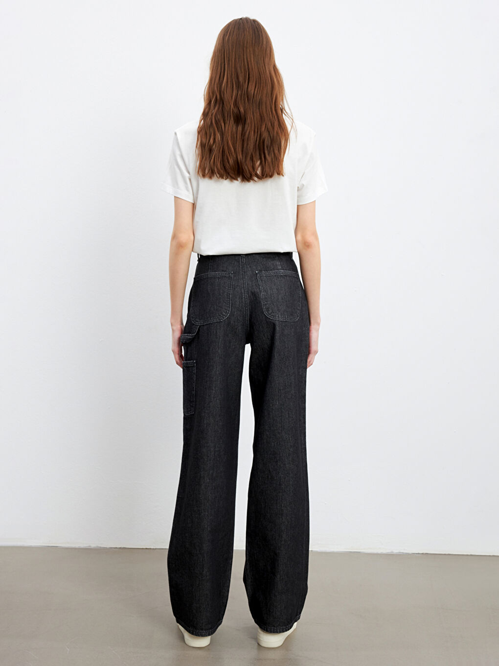 Jean Jambe Large pour Femmes-4