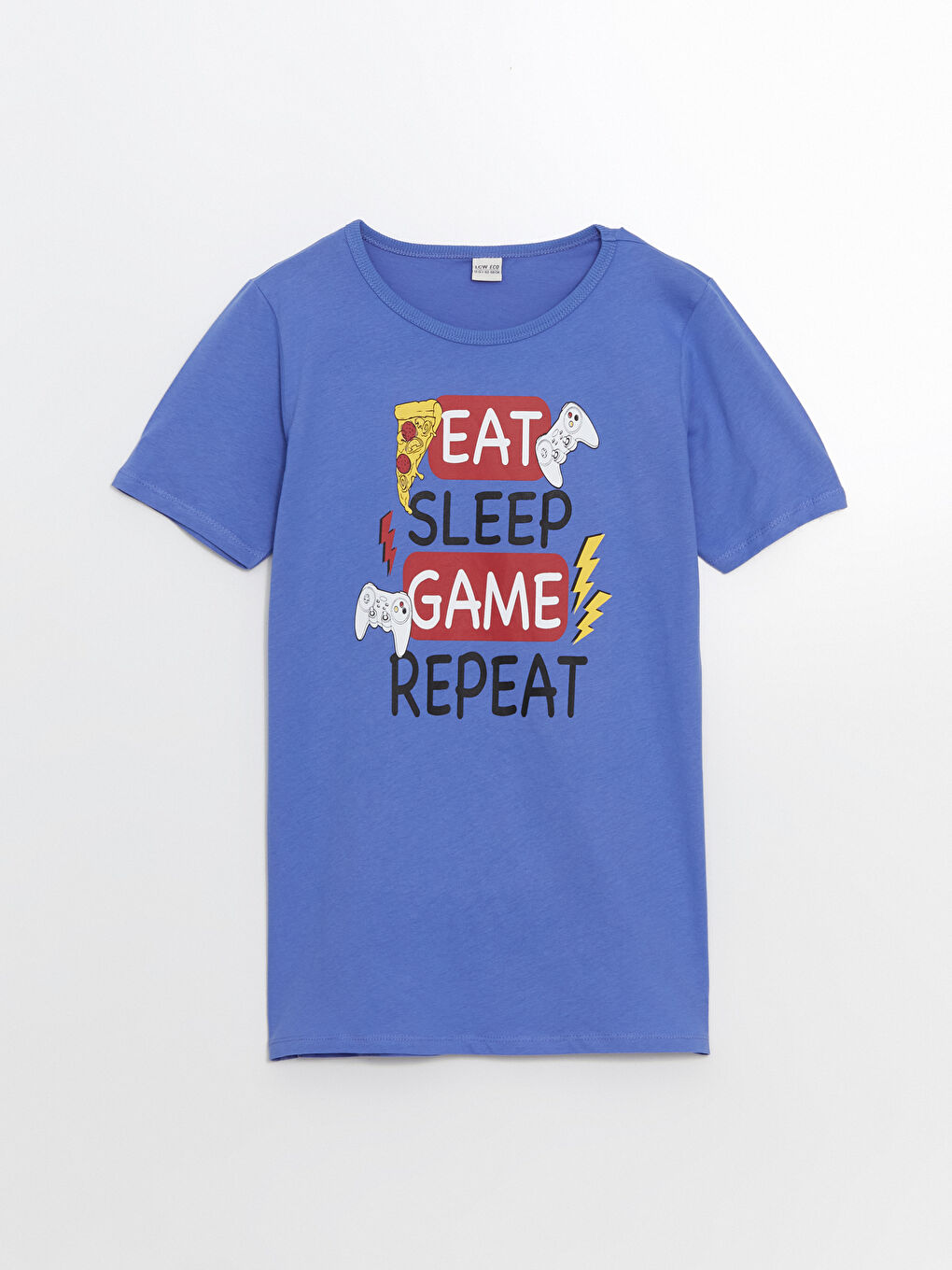 Turkuaz Bisiklet Yaka Erkek Çocuk Pijama Üst