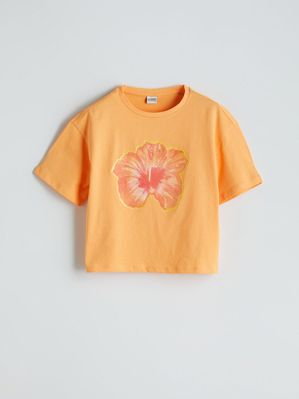 Crew Neck Floral Girls' T-Shirt -S5G930Z4-KVA