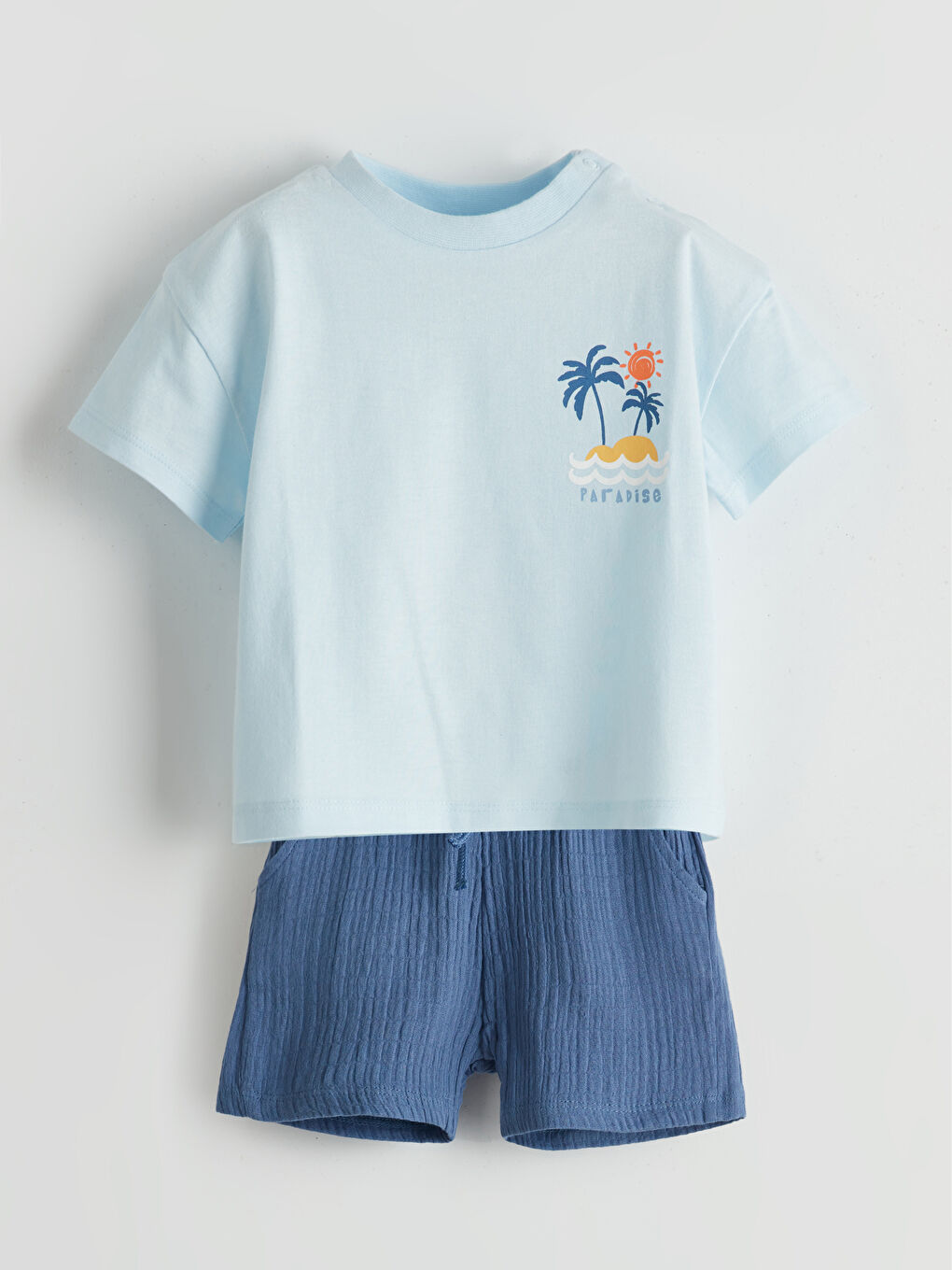 Printed Baby Boys' T-Shirt and Shorts 2 Pack -S5G954Z1-YMQ