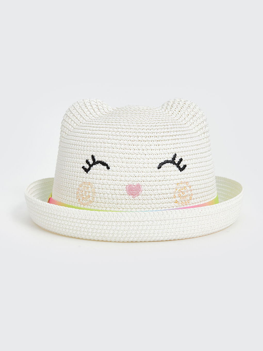 LCW ACCESSORIES Bej Kız Çocuk Hasır Şapka