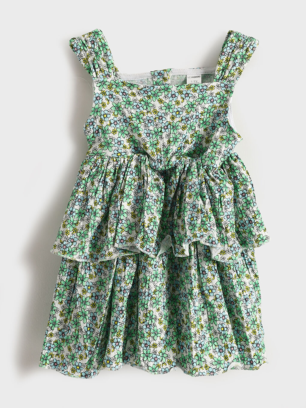 Square Collar Floral Girls' Crinkle Dress -S5G981Z1-LRR
