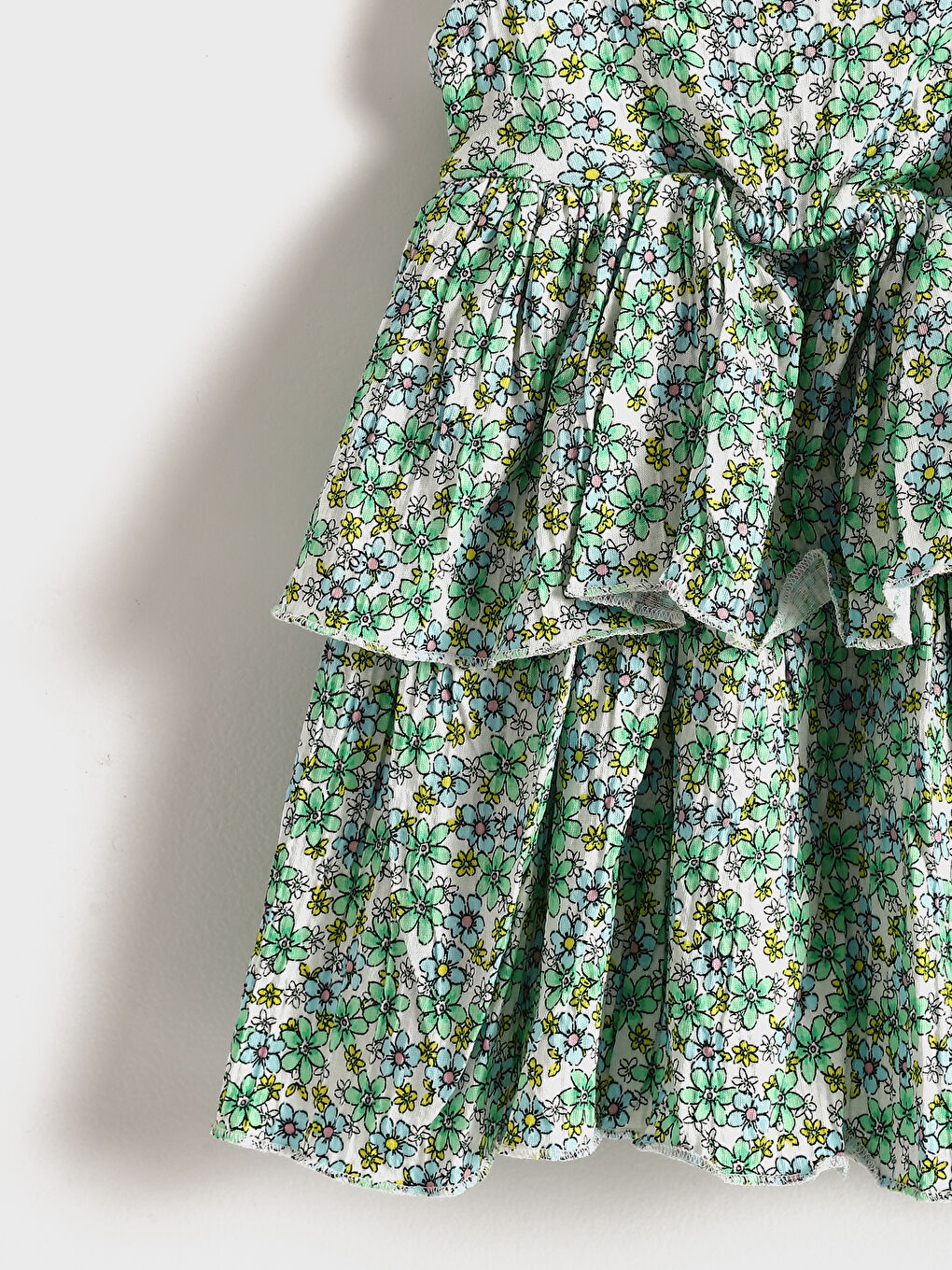 Square Collar Floral Girls' Crinkle Dress -S5G981Z1-LRR