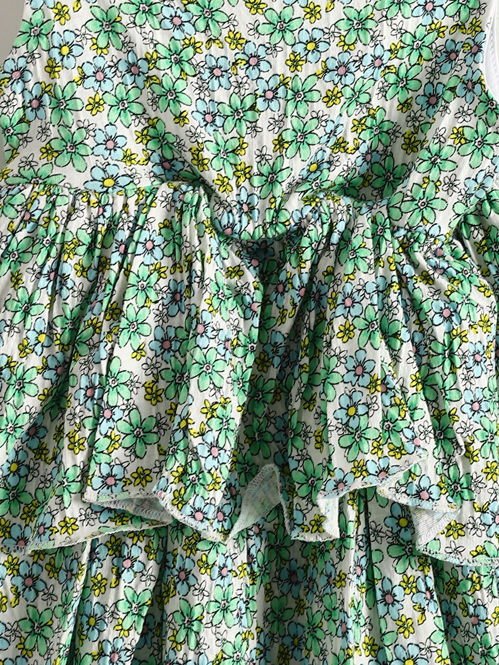 Square Collar Floral Girls' Crinkle Dress -S5G981Z1-LRR