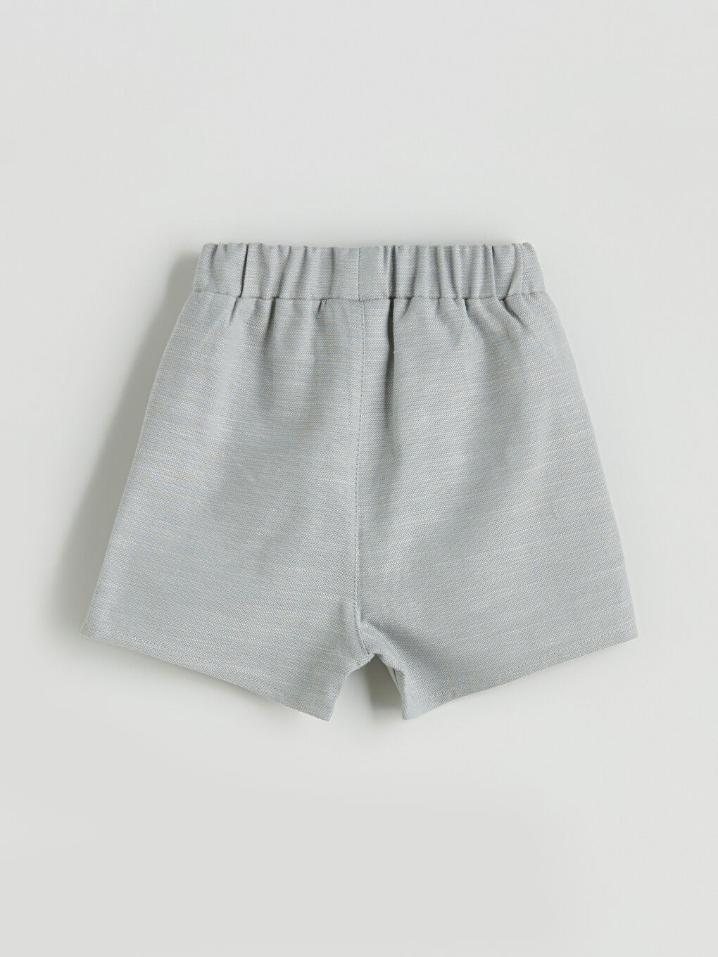 Gri Beli Lastikli Erkek Bebek Şort-1