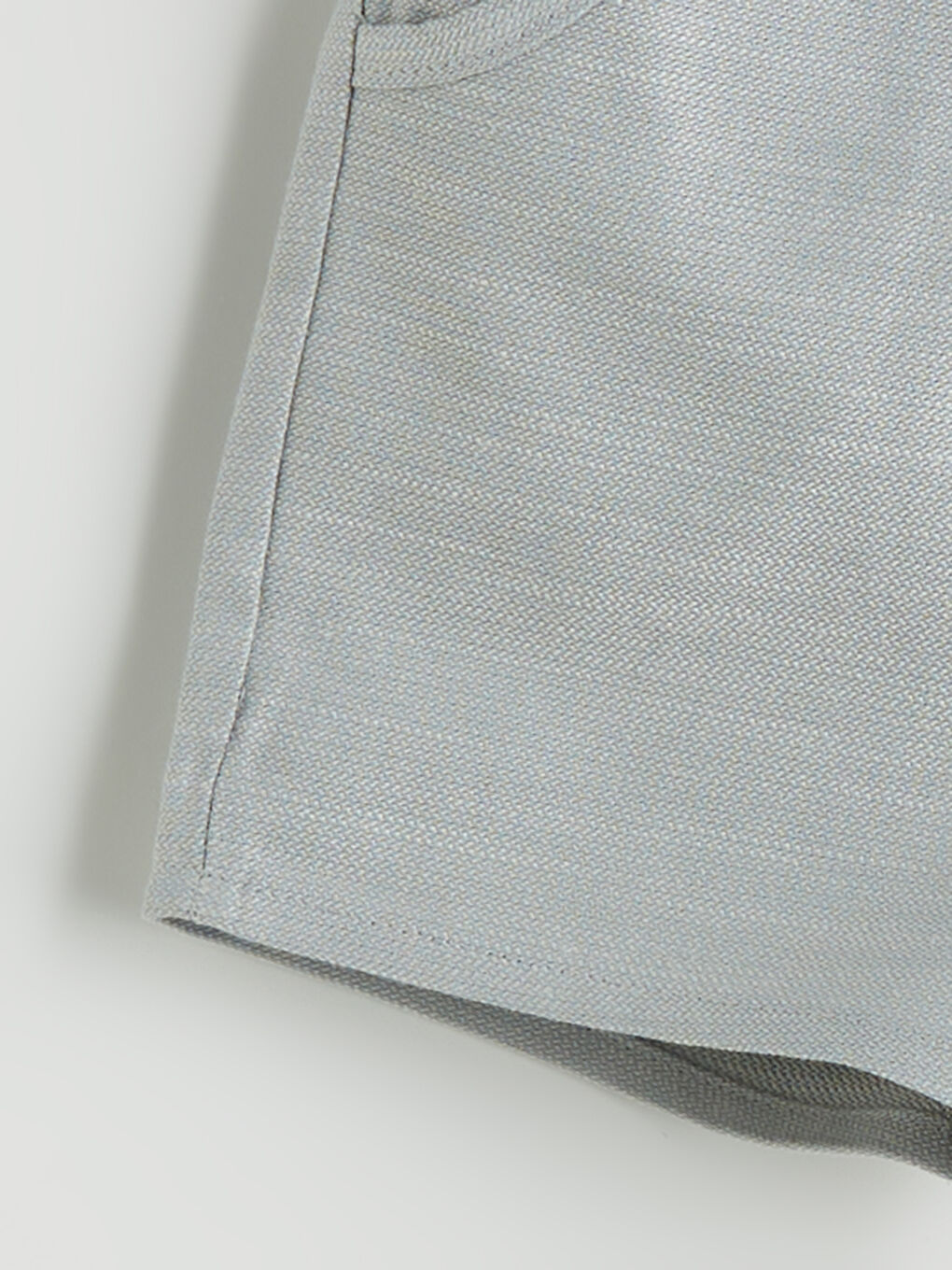 Gri Beli Lastikli Erkek Bebek Şort-2