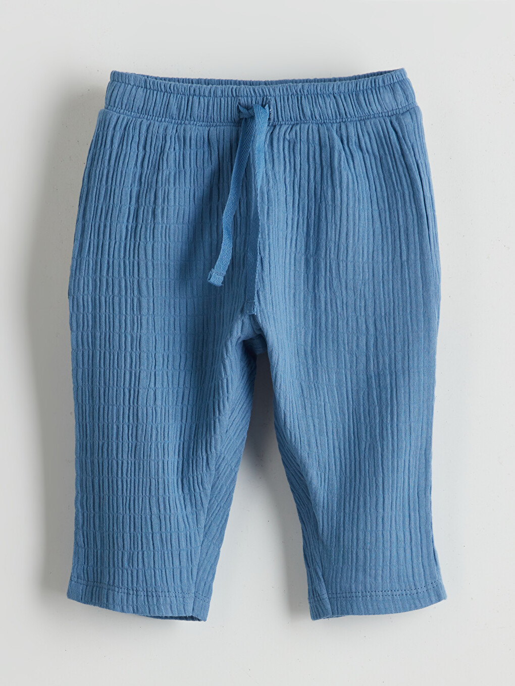 Mavi Regular Fit Erkek Bebek Bürümcük Pantolon