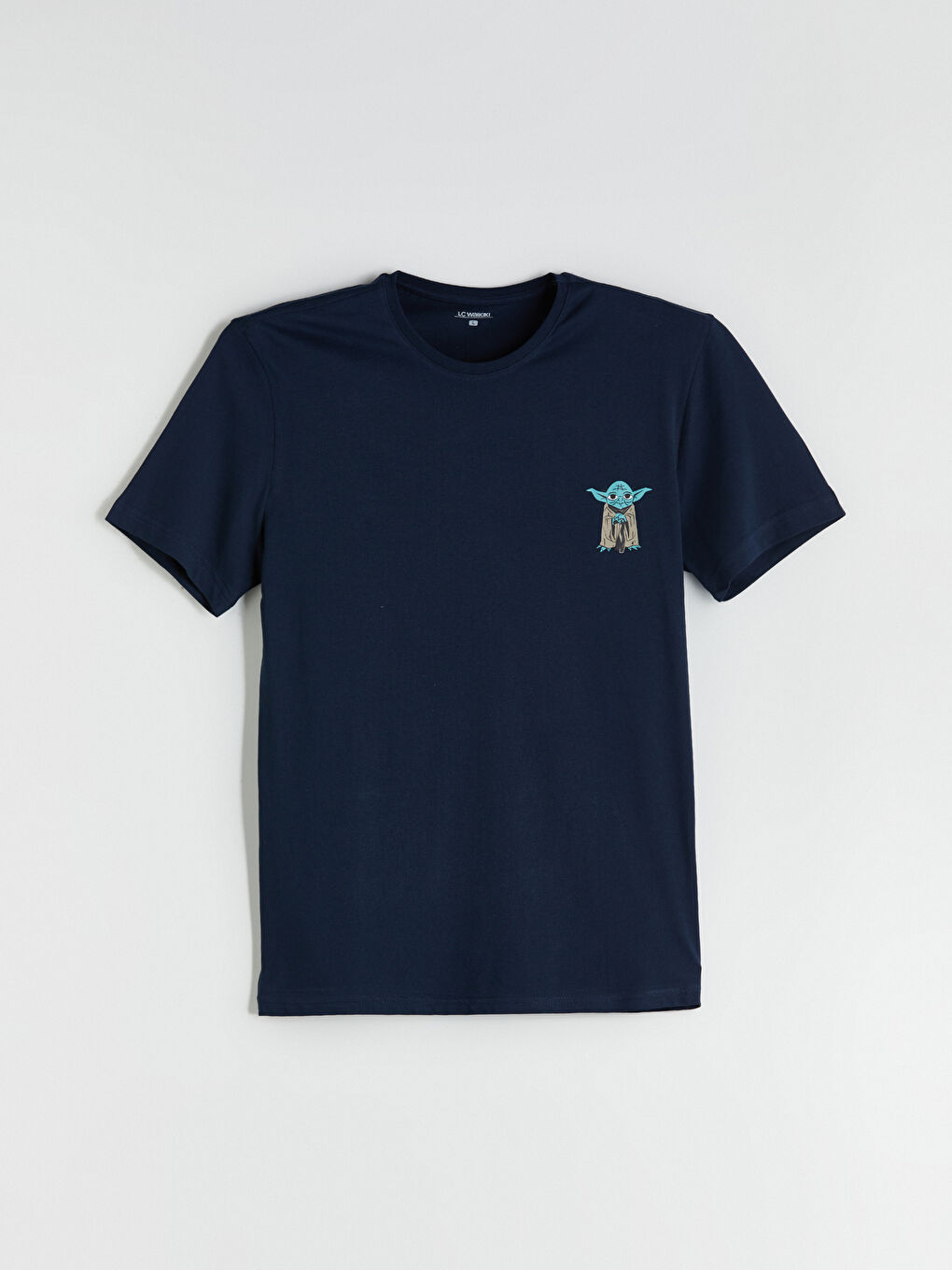 Lacivert Bisiklet Yaka Star Wars Nakışlı Erkek Pijama Üst