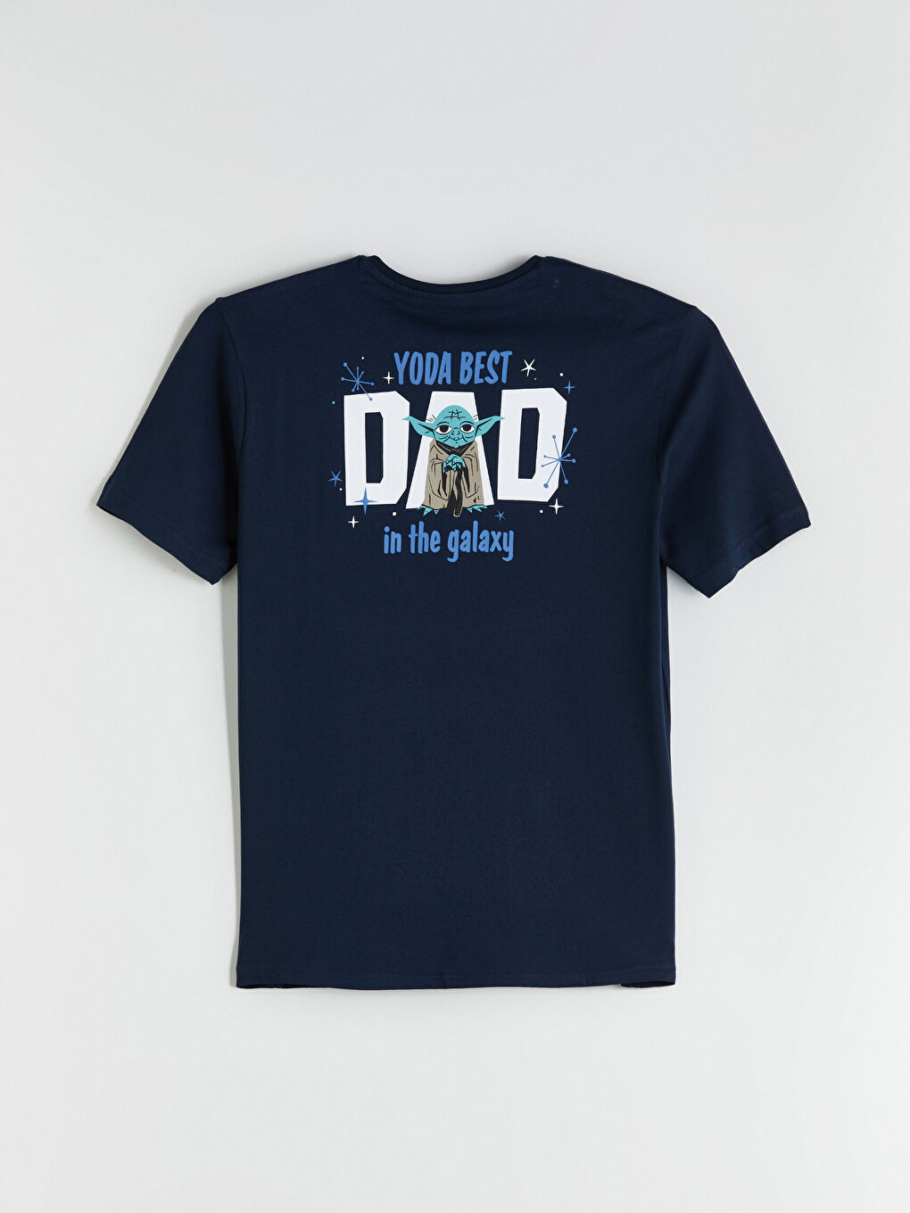 Lacivert Bisiklet Yaka Star Wars Nakışlı Erkek Pijama Üst-1