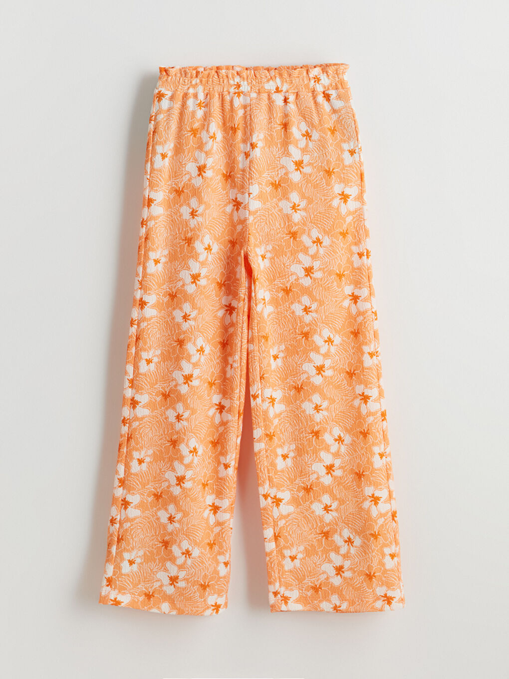 LCW Kids Beli Lastikli Çiçekli Kız Çocuk Pantolon -S5GA93Z4-LSR