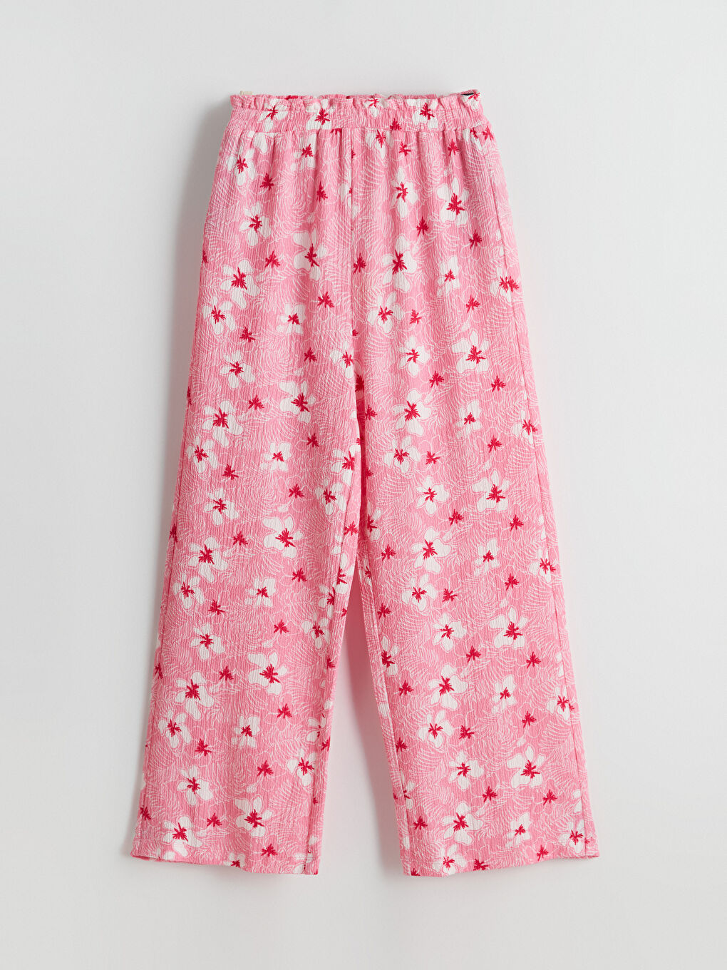 LCW Kids Beli Lastikli Çiçekli Kız Çocuk Pantolon -S5GA93Z4-LT4