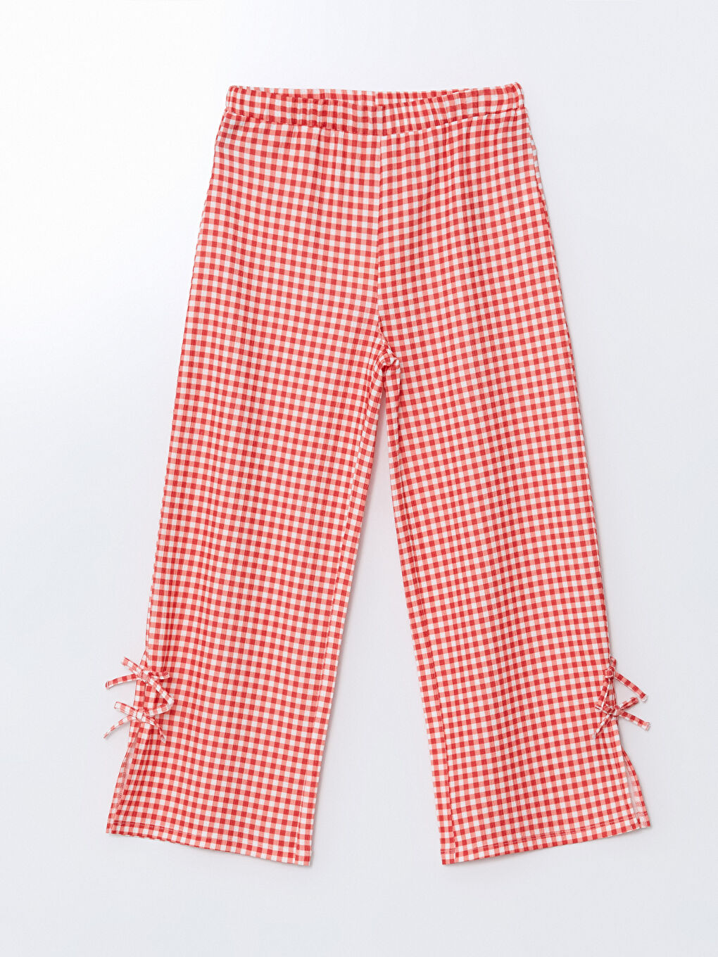 Elasticated Waist Plaid Girls' Trousers -S5GB14Z4-LTQ