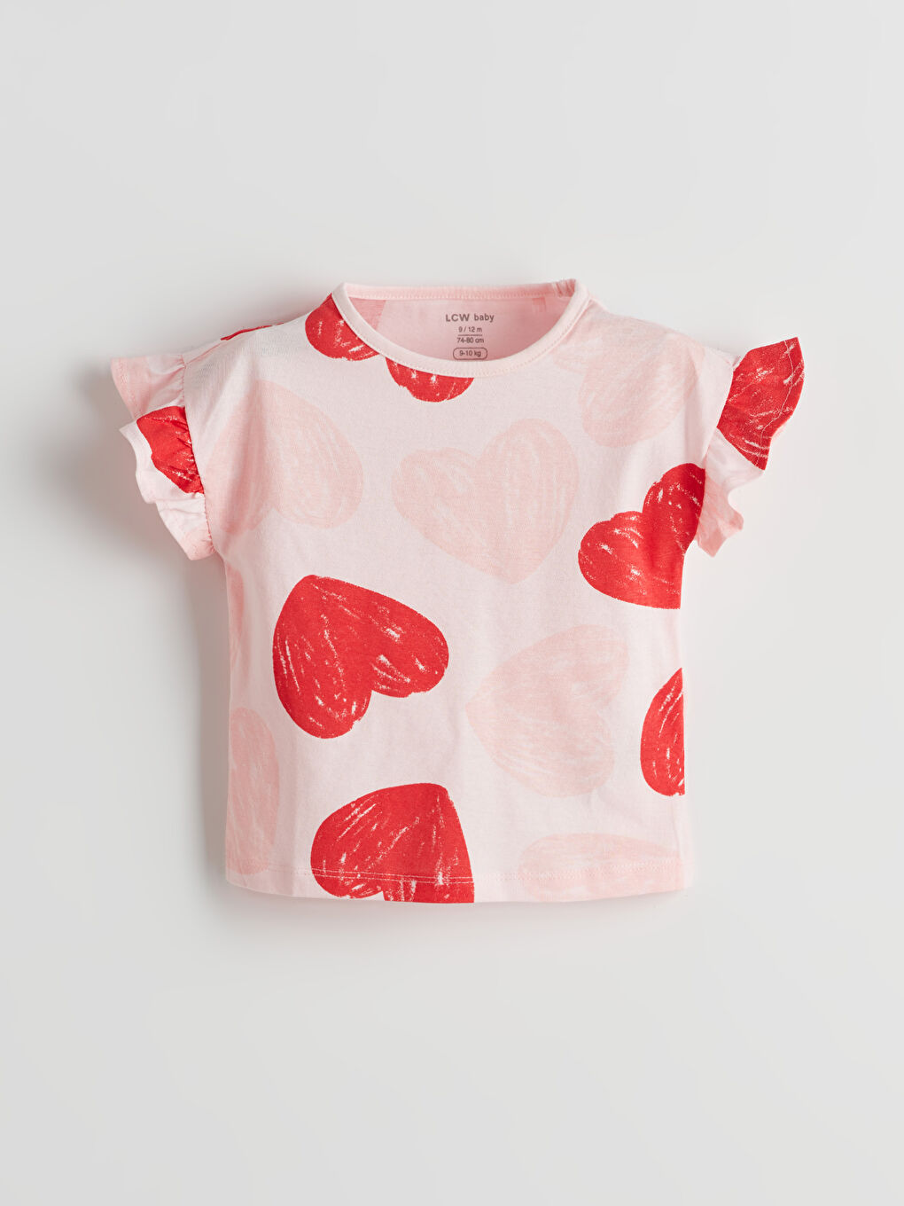 Heart Printed Baby Girls' Shortie Pyjama Set-1