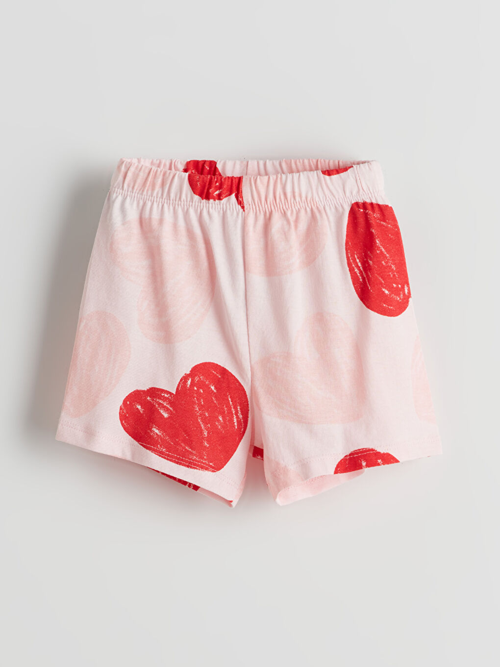 Heart Printed Baby Girls' Shortie Pyjama Set-2