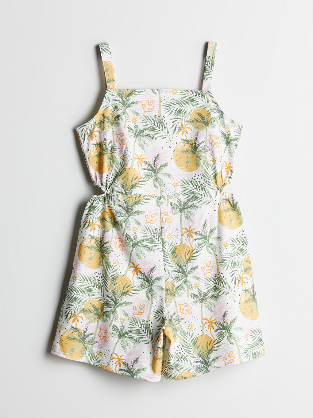 Square Collar Girls Overalls-2
