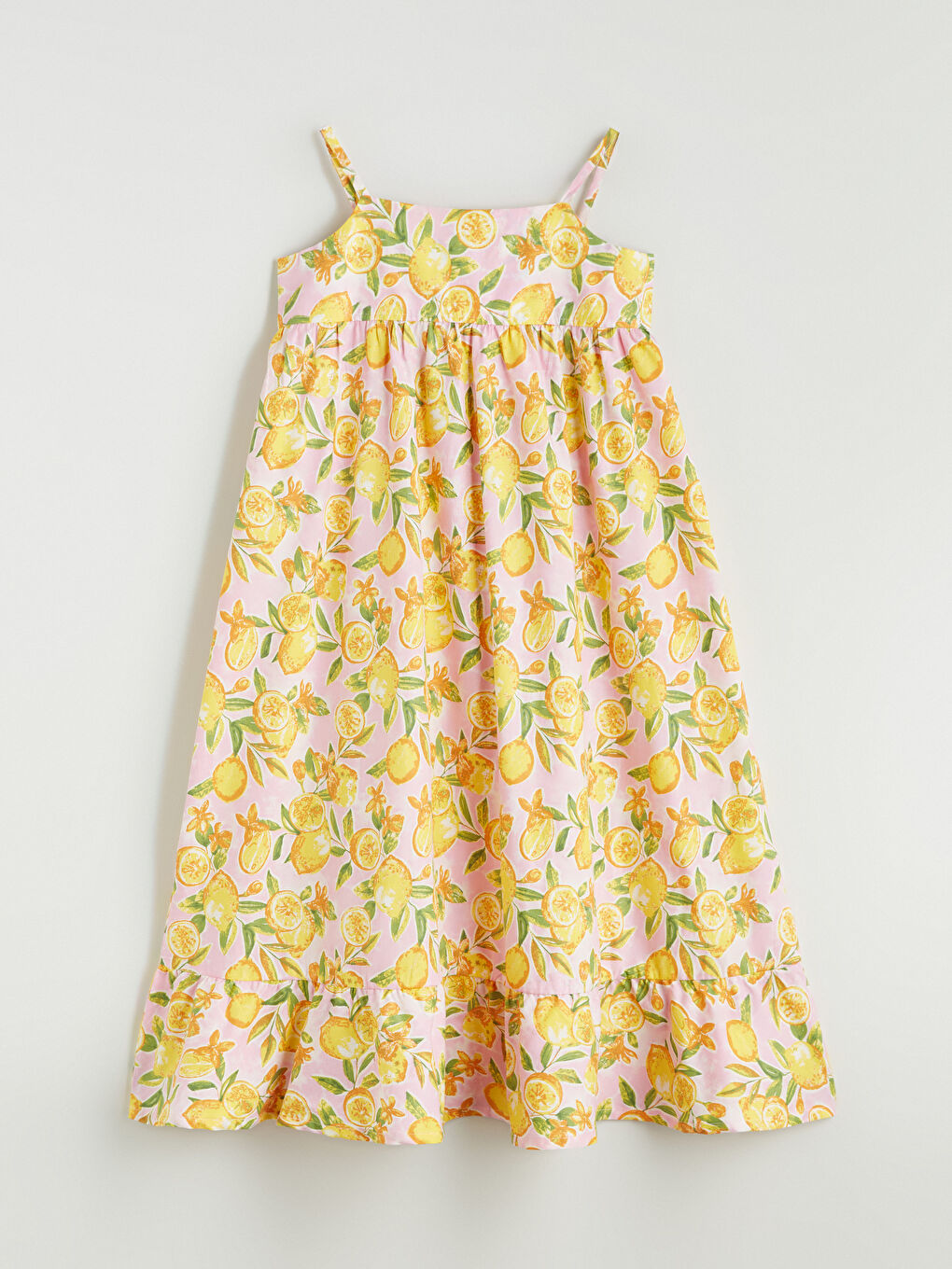 LCW Kids Square Neck Girls' Dress -S5GB83Z4-LT4