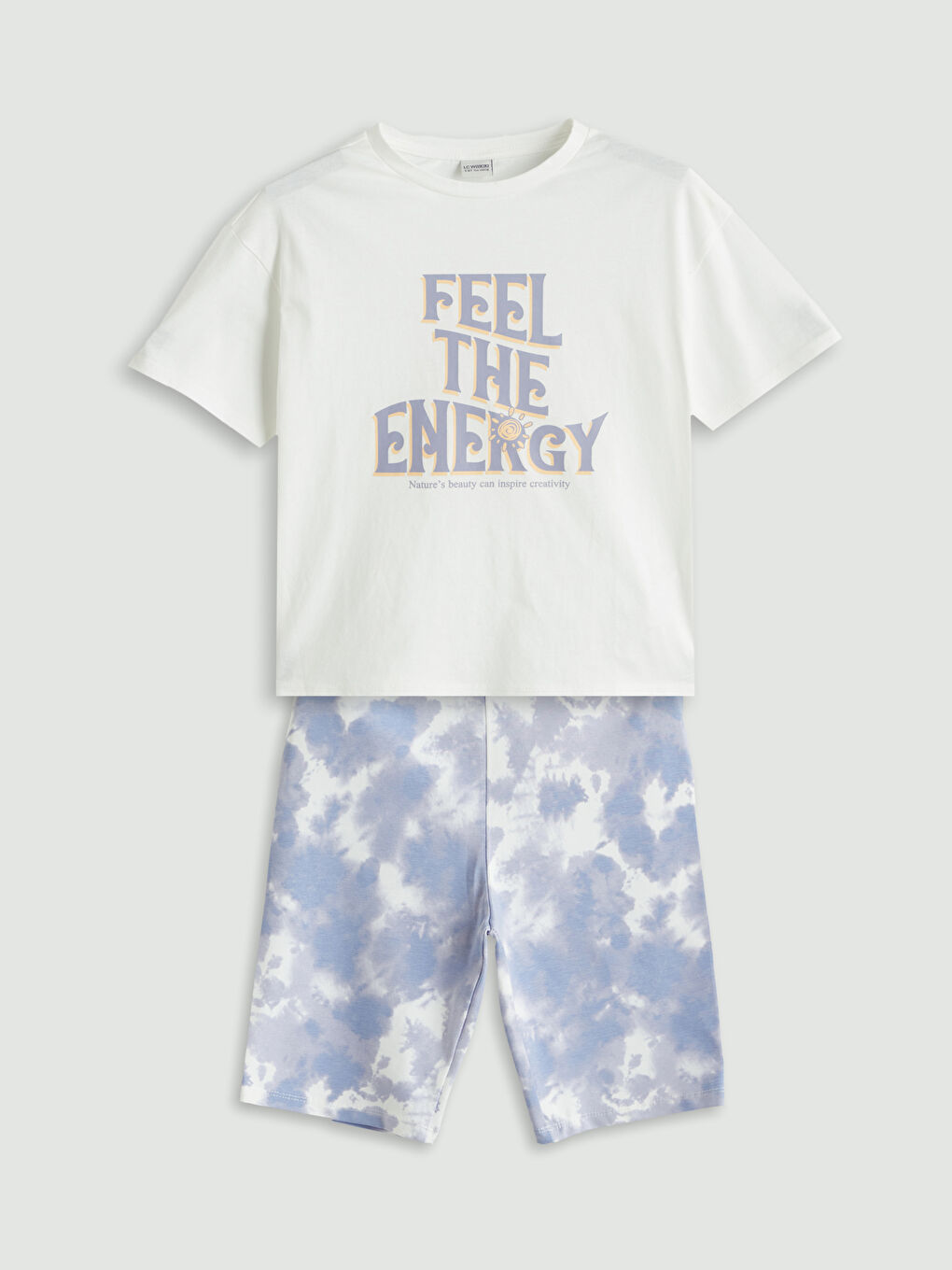 Crew Neck Girl’S T-Shirt And Leggings Set -S5GC11Z4-R9J