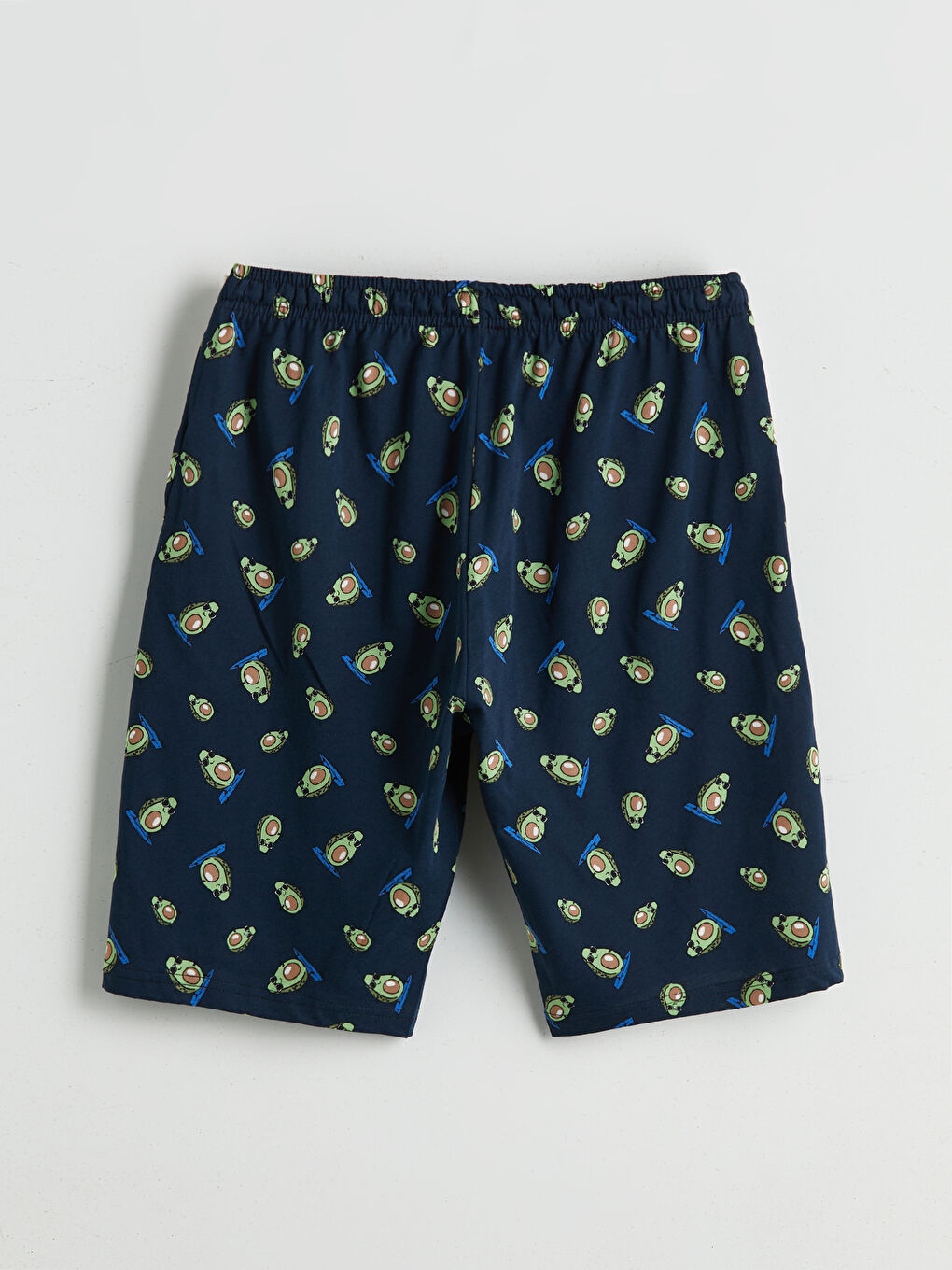 Lacivert Standart Kalıp Erkek Pijama Alt Şort-1