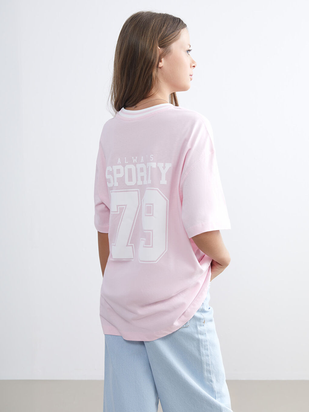 LCW Kids Crew Neck Printed Girls' T-Shirt -S5GC51Z4-FYX