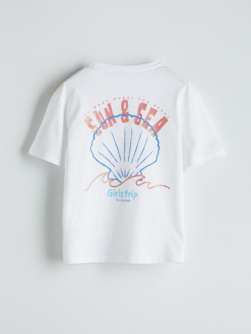 LCW Kids Crew Neck Girls' T-Shirt -S5GC54Z4-FFB