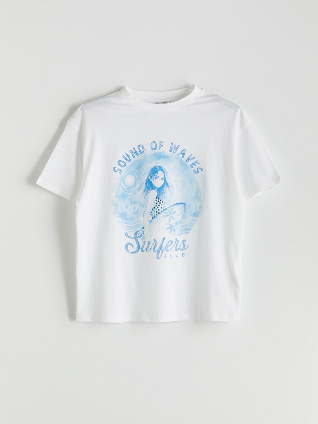Crew Neck Printed Girls' T-Shirt -S5GC64Z4-FFB