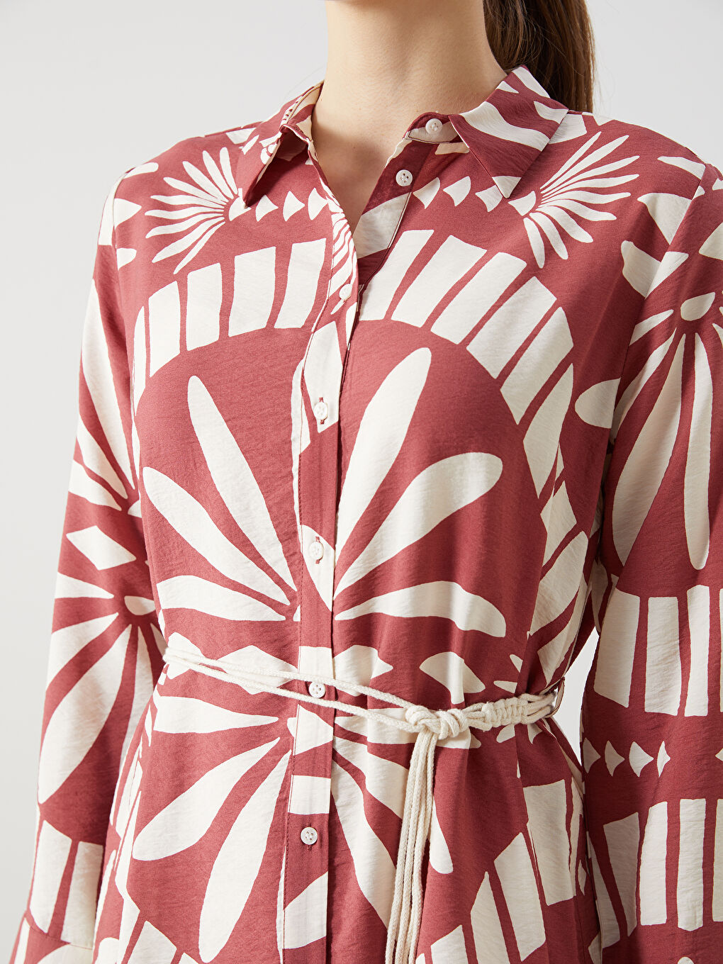 Mercan Desenli Kadın Gömlek Tunik-2