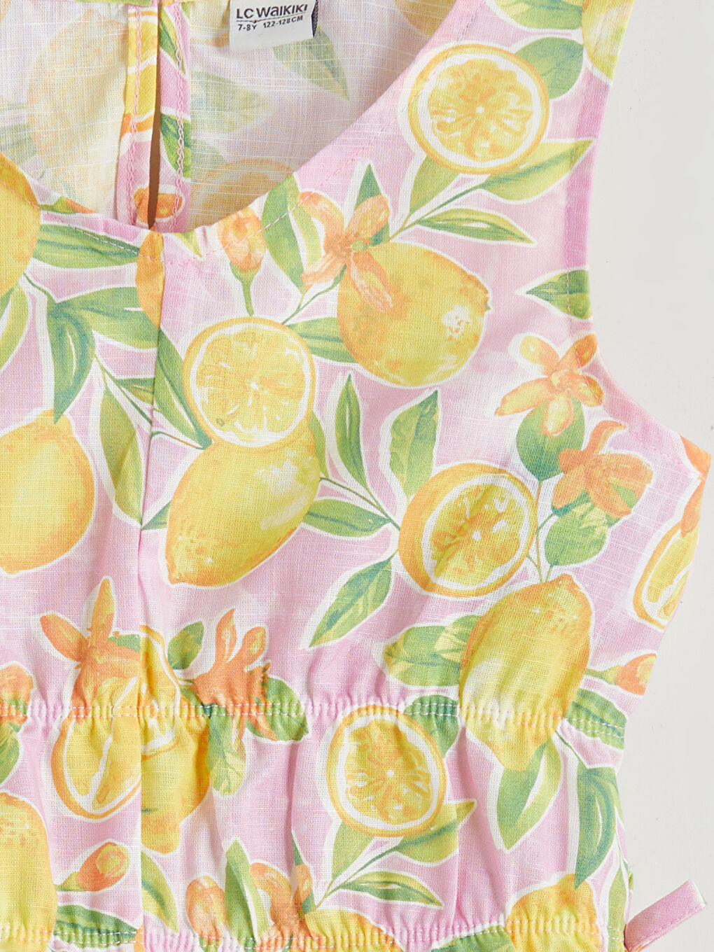 V-neck Girl's Crop Blouse -S5GC73Z4-F9C
