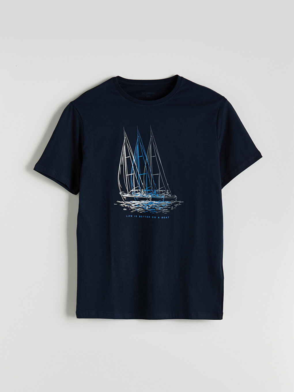 Lacivert Standart Kalıp Erkek Şortlu Pijama Takımı-5