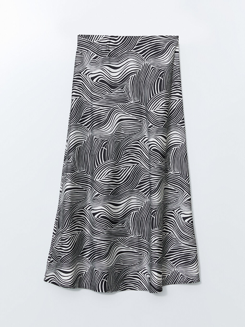 Slim Fit Patterned Satin Skirt -S5GC78Z8-LQJ